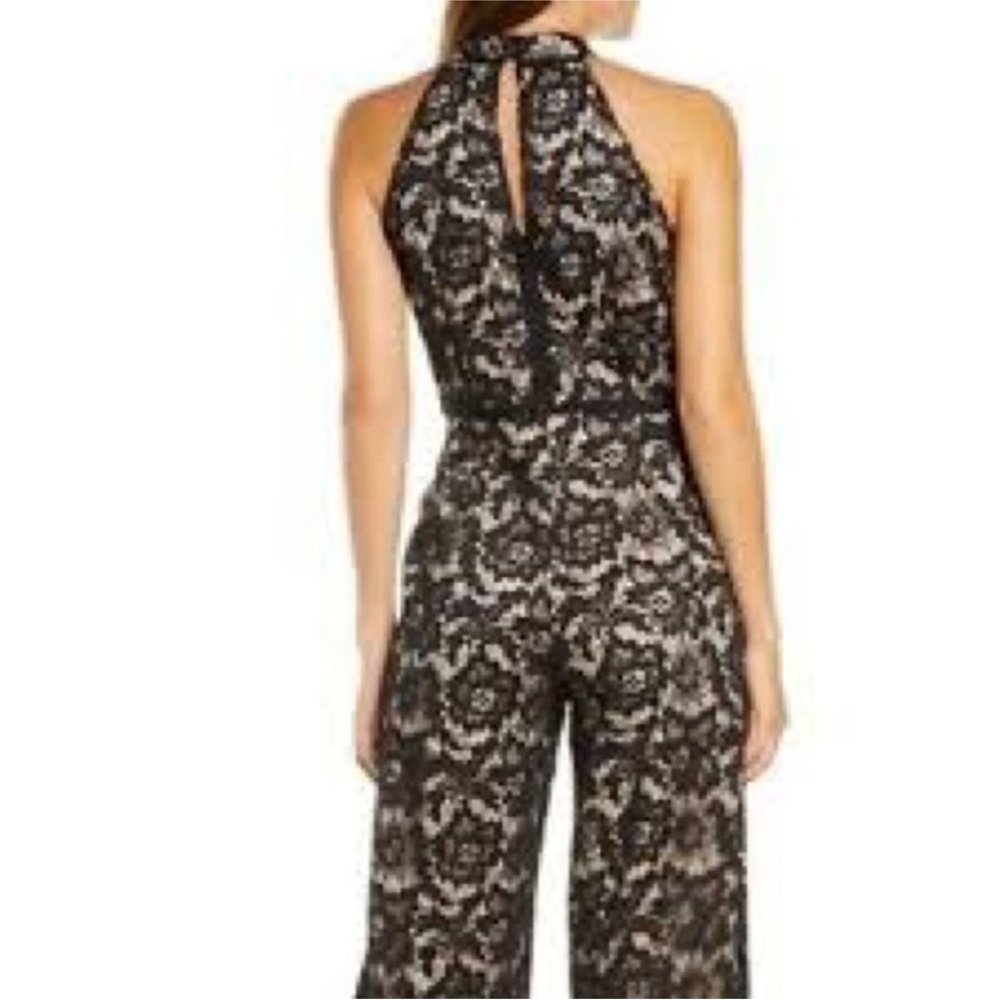 Julia Jordan Elegant Black Lace Jumpsuit - Picture 3 of 16